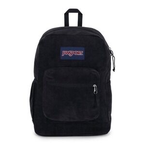 JanSport‎ Slouch Pack Corduroy Backpack Black School Book Bag Travel